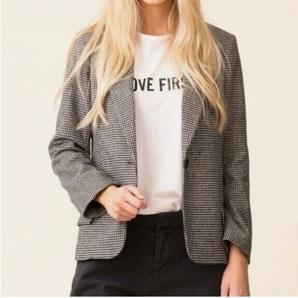 Nili Lotan luxury designer Diane Single-Breasted Wool Blazer Size 10 LUXURY luxe